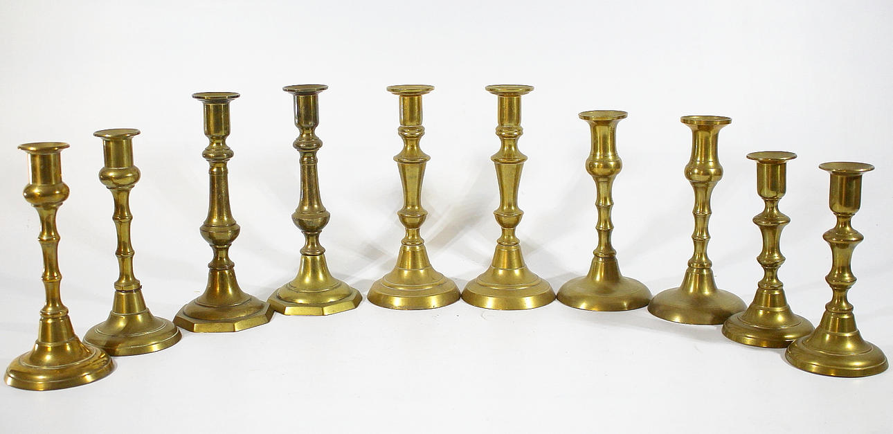 LJUSSTAKER, 5 par, mässing/malm.