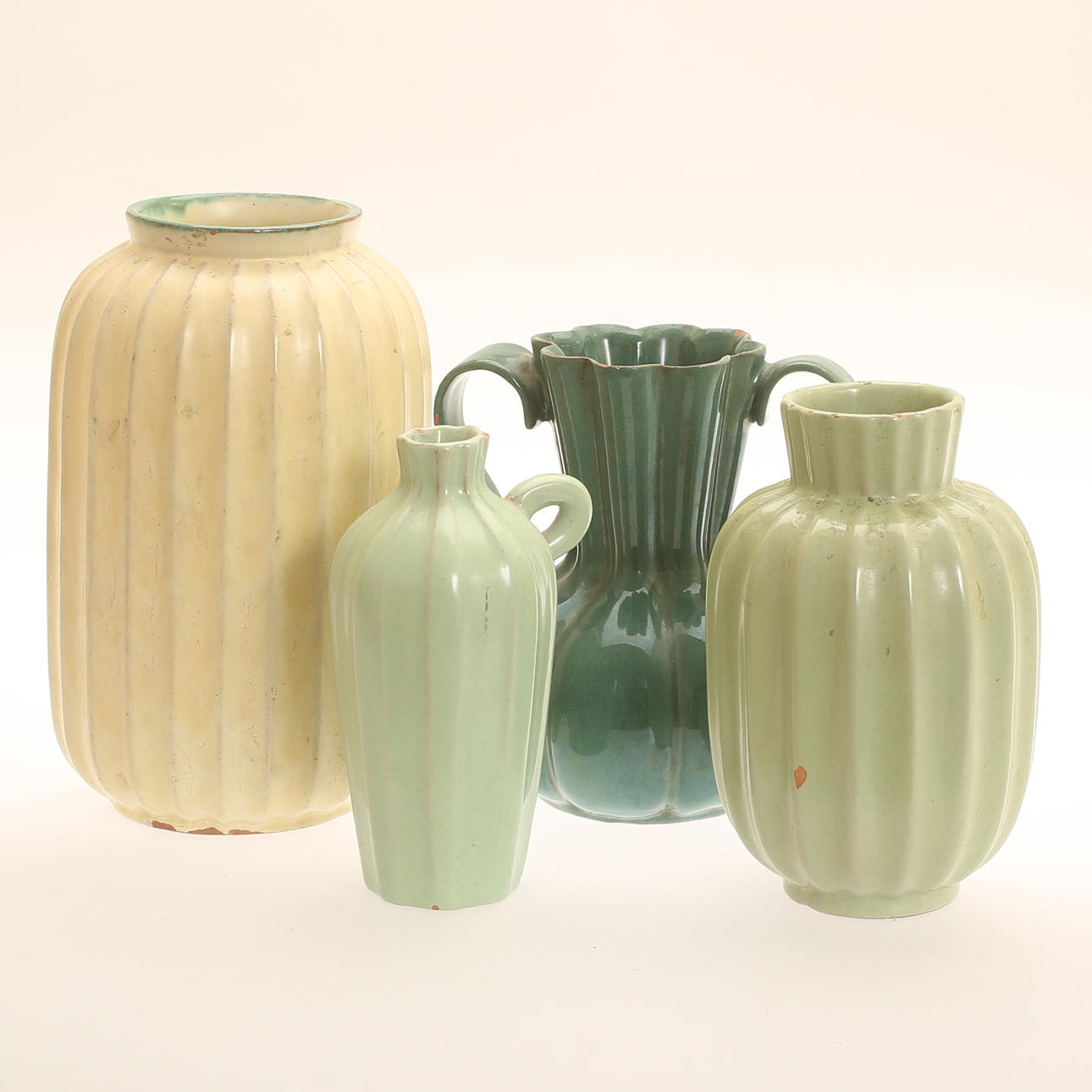 VASES, 4 pieces, earthenware, Ekeby.