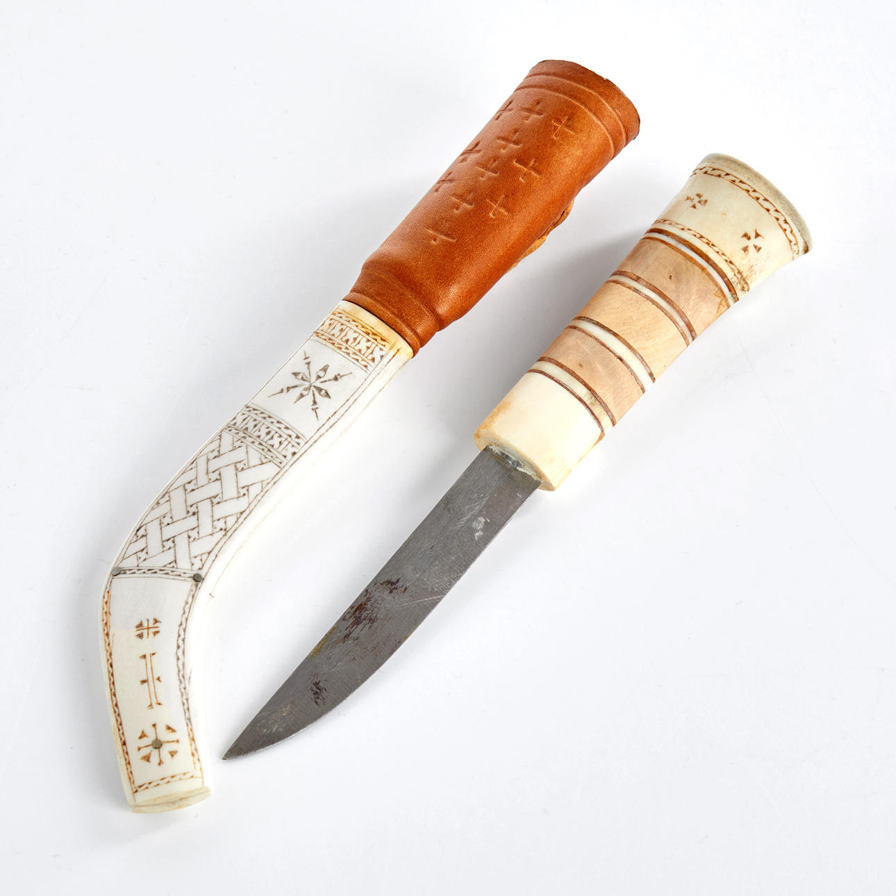 KNIV, Sami, Knut Dahlgren, Signed "KD". Horn work.