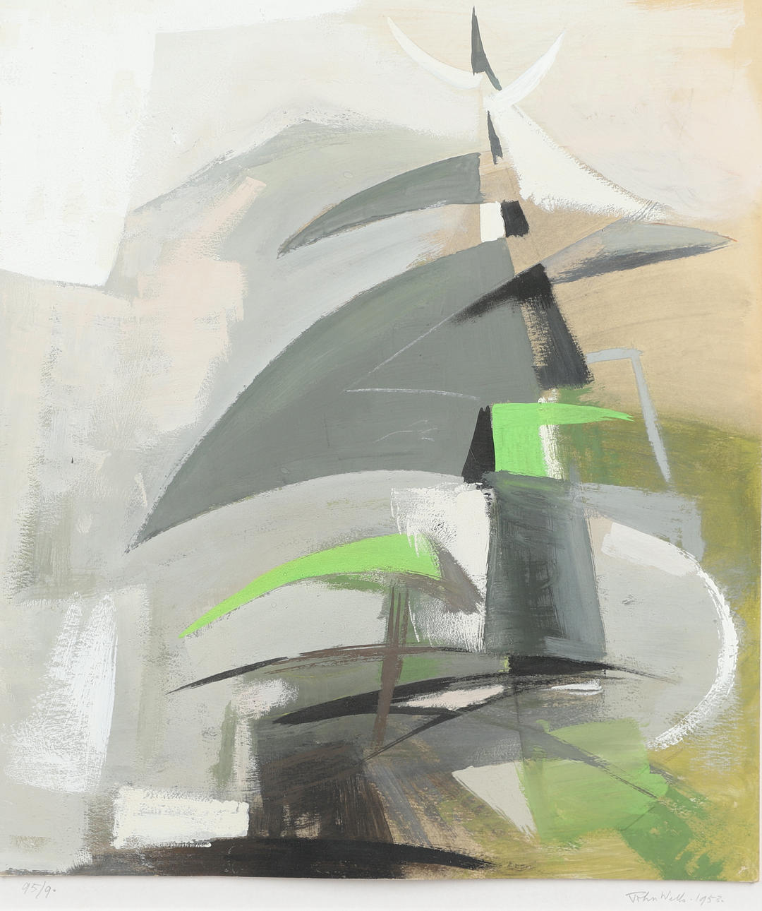 JOHN WELLS (1907-2000). ABSTRACT 95/9, 1953.