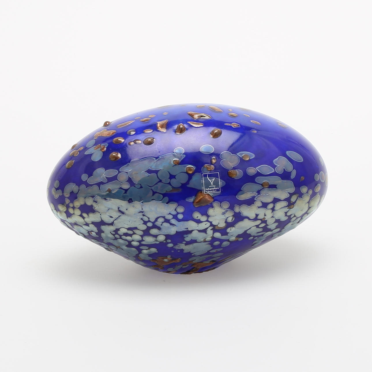 SKULPTUR, glas, ägg, Astrid Gate Johansfors, signerad.