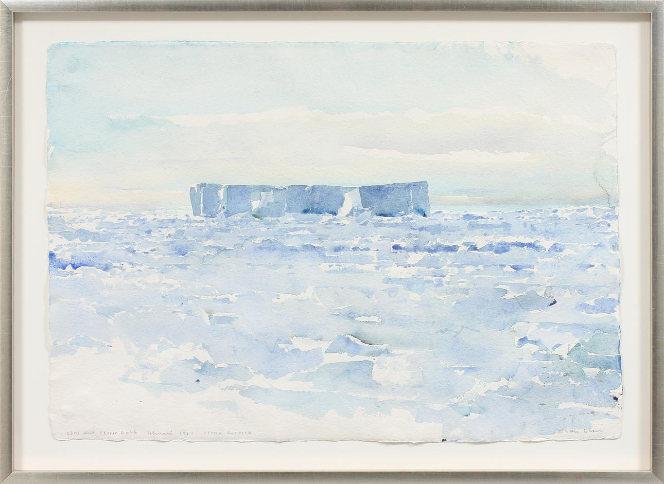 LARS LERIN (F. 1954). "Packis, Terror & Erebus Golf". Akvarell.