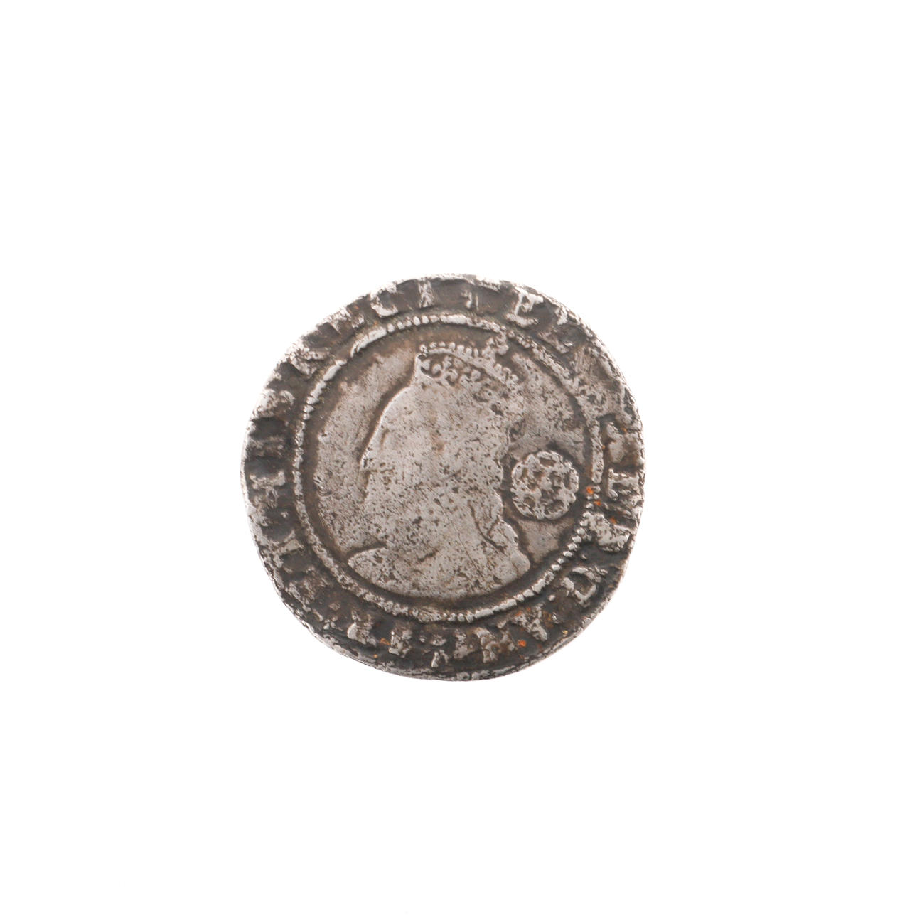 AN ELIZABETH I HAMMERED SILVER SHILLING, 1585.