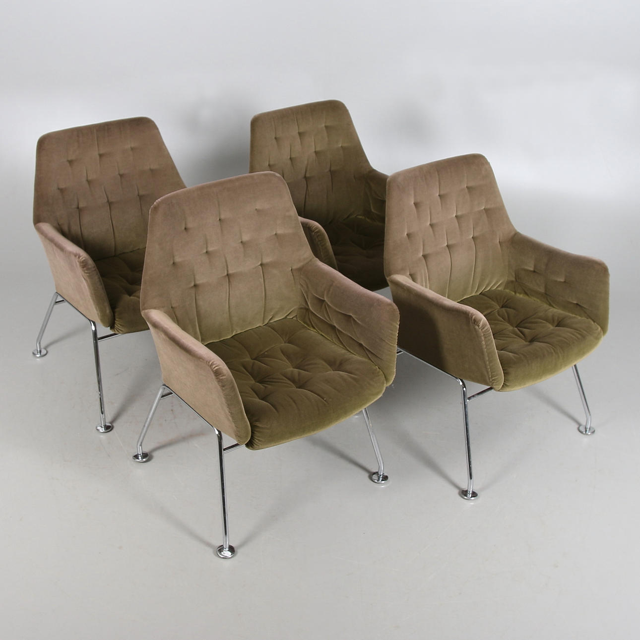 FÅTÖLJER, 4 st, "Mirja", Bruno Mathsson, Dux.