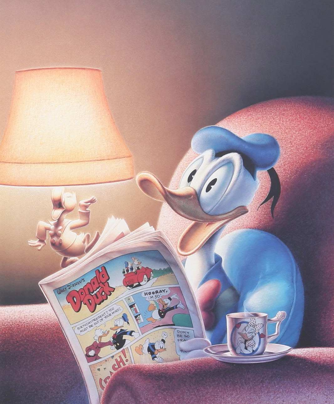 GOTTFRIED HELNWEIN. Druck „Donald Duck wird 50“.