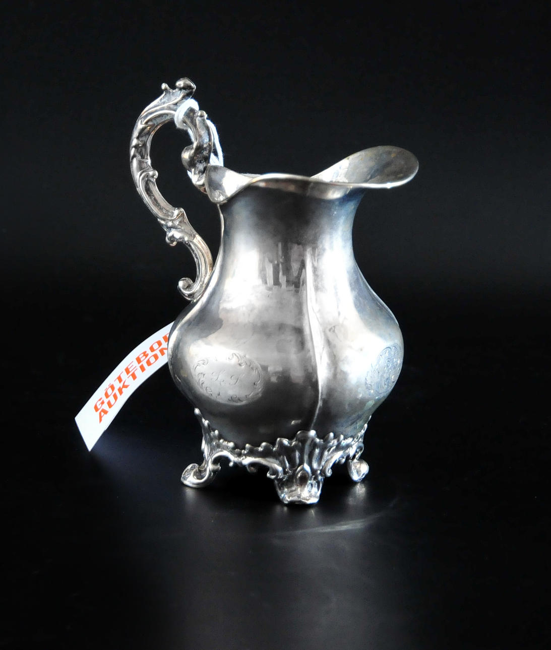 GRÄDDKANNA, Silver. Märkt PAW 1866.