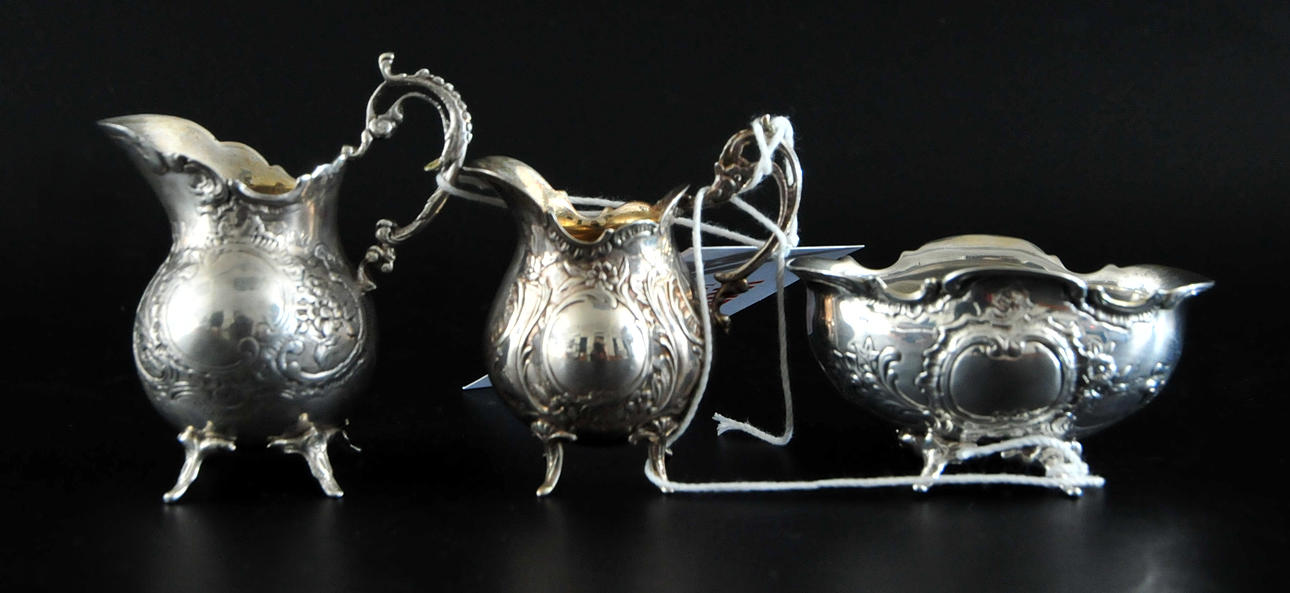 GRÄDDSNIPOR, 2 st samt SOCKERSKÅL, Silver.