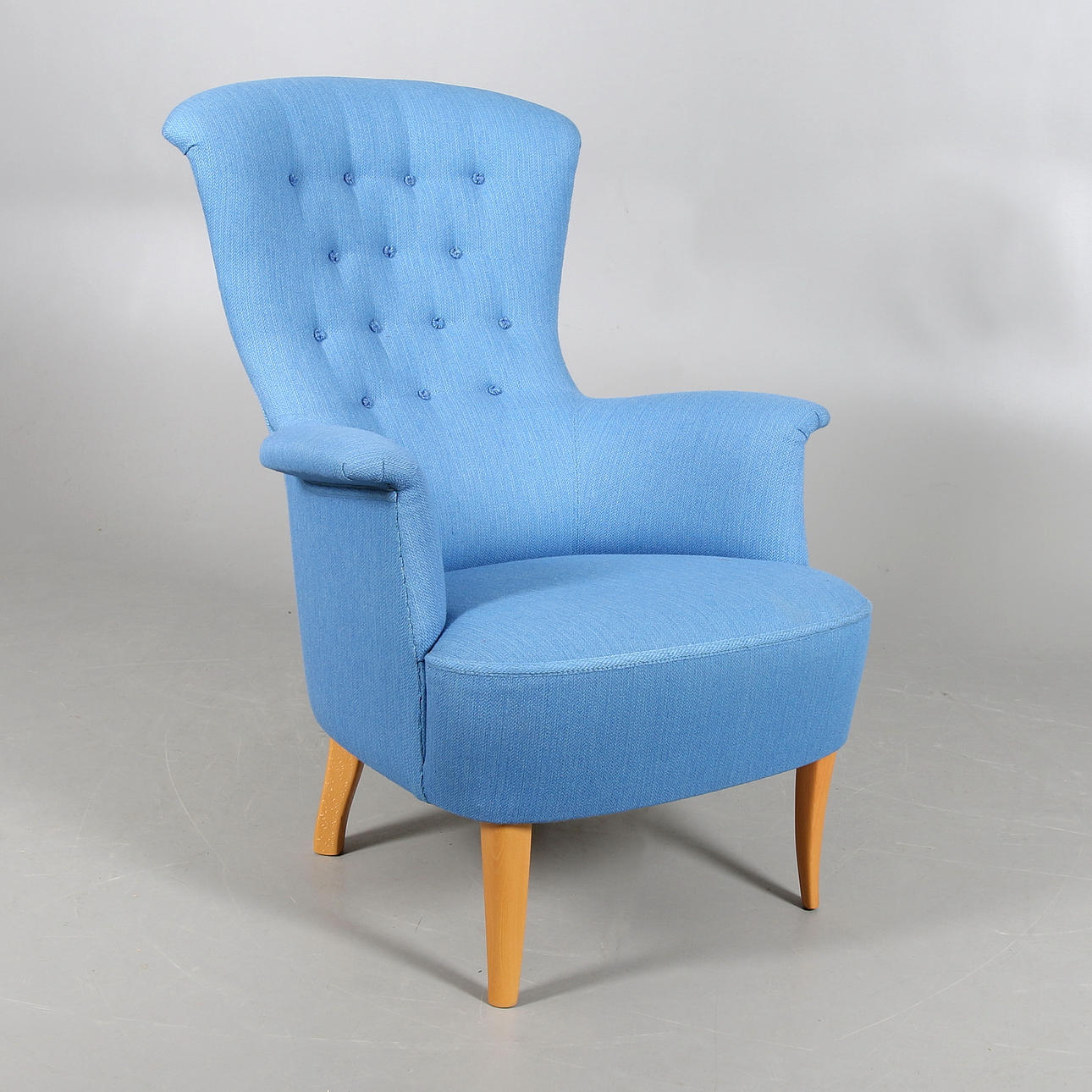 FÅTÖLJ, Carl Malmsten, AB OH. Sjögren, Tranås, 1900-tal.