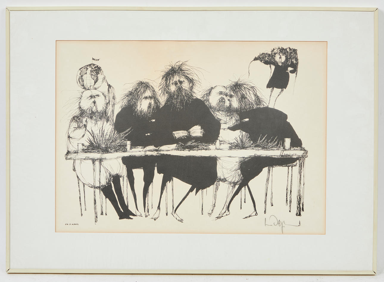 GERTRUDE DEGENHARDT. Lithograph, 'The Leper', 1967.