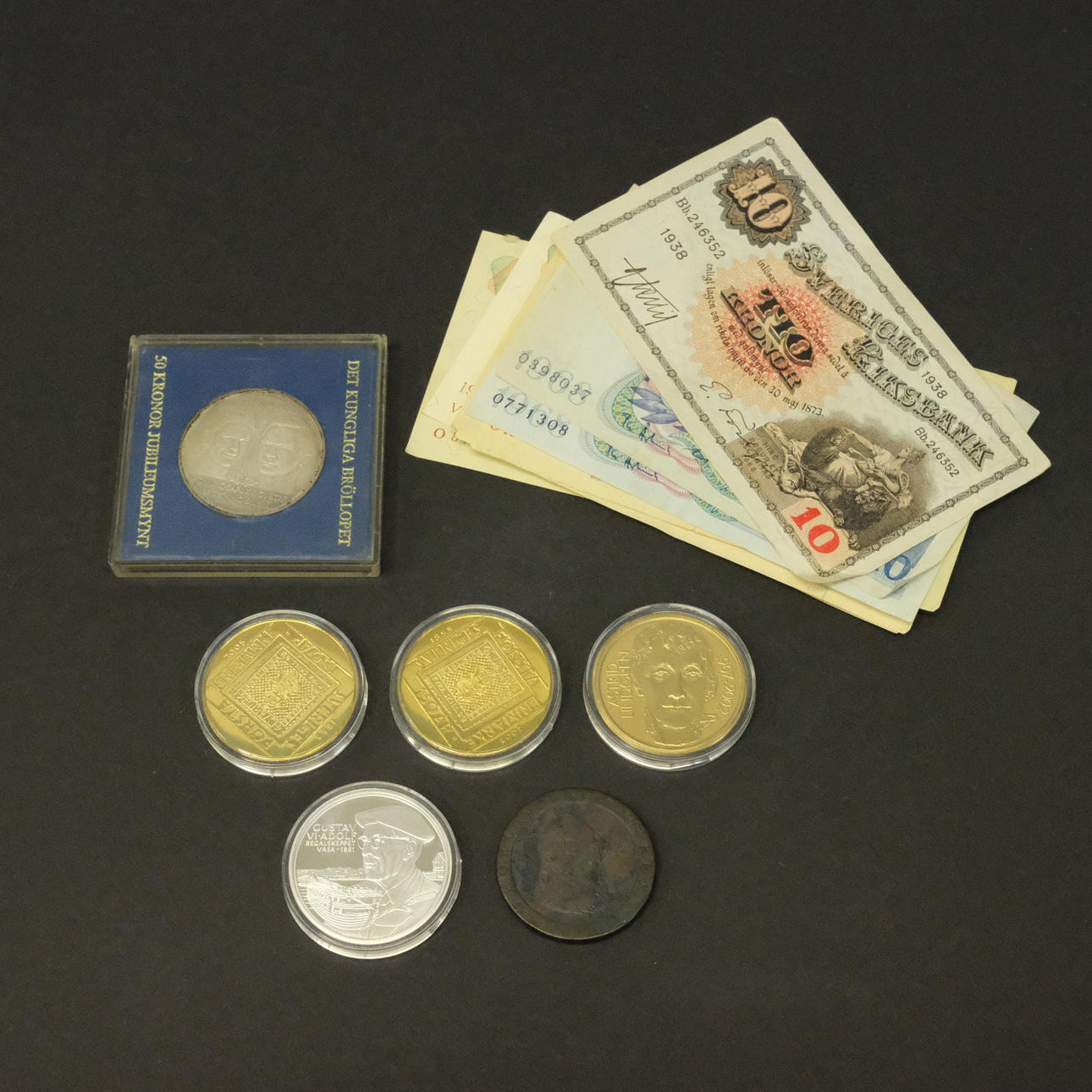 A Collection OF COINS AND BANKNOTES, INCLUDING SILVER. Coins, Medals ...
