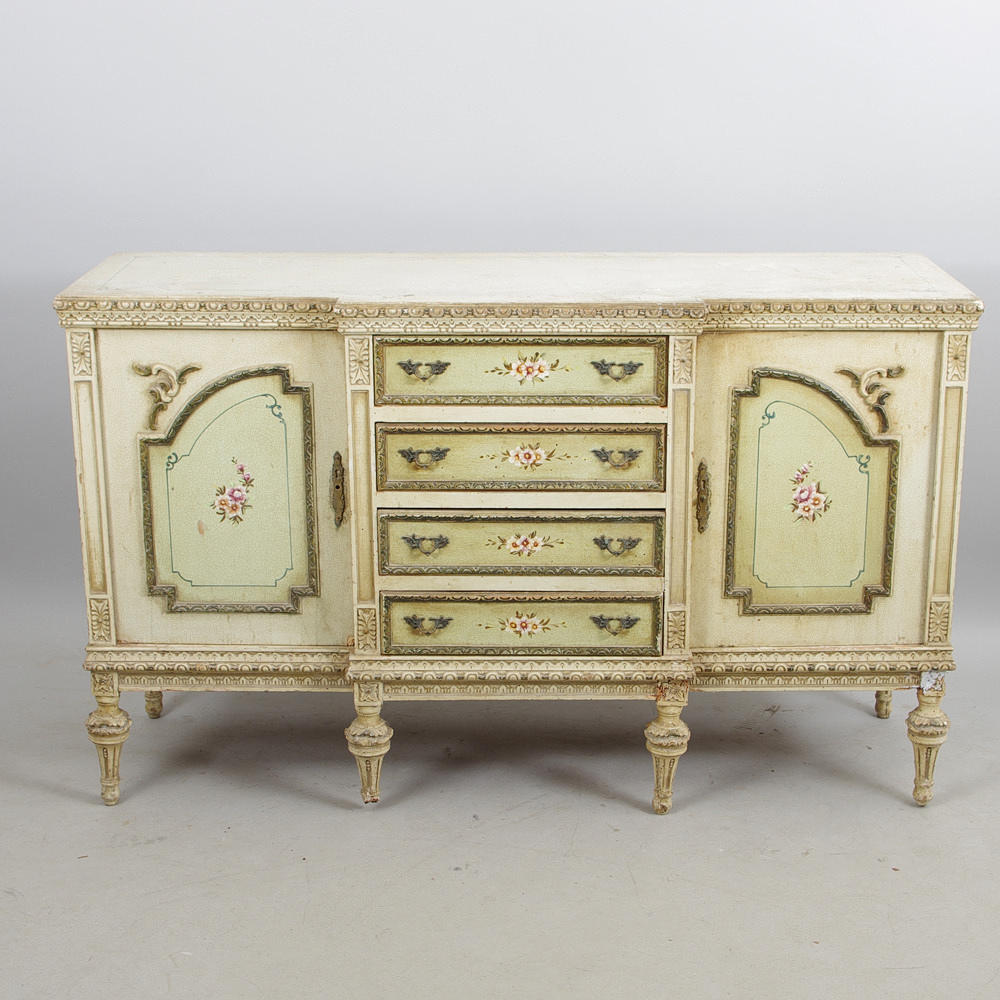 MATSALSSKÅP, dekormålat trä, gustaviansk stil, 1900-tal.