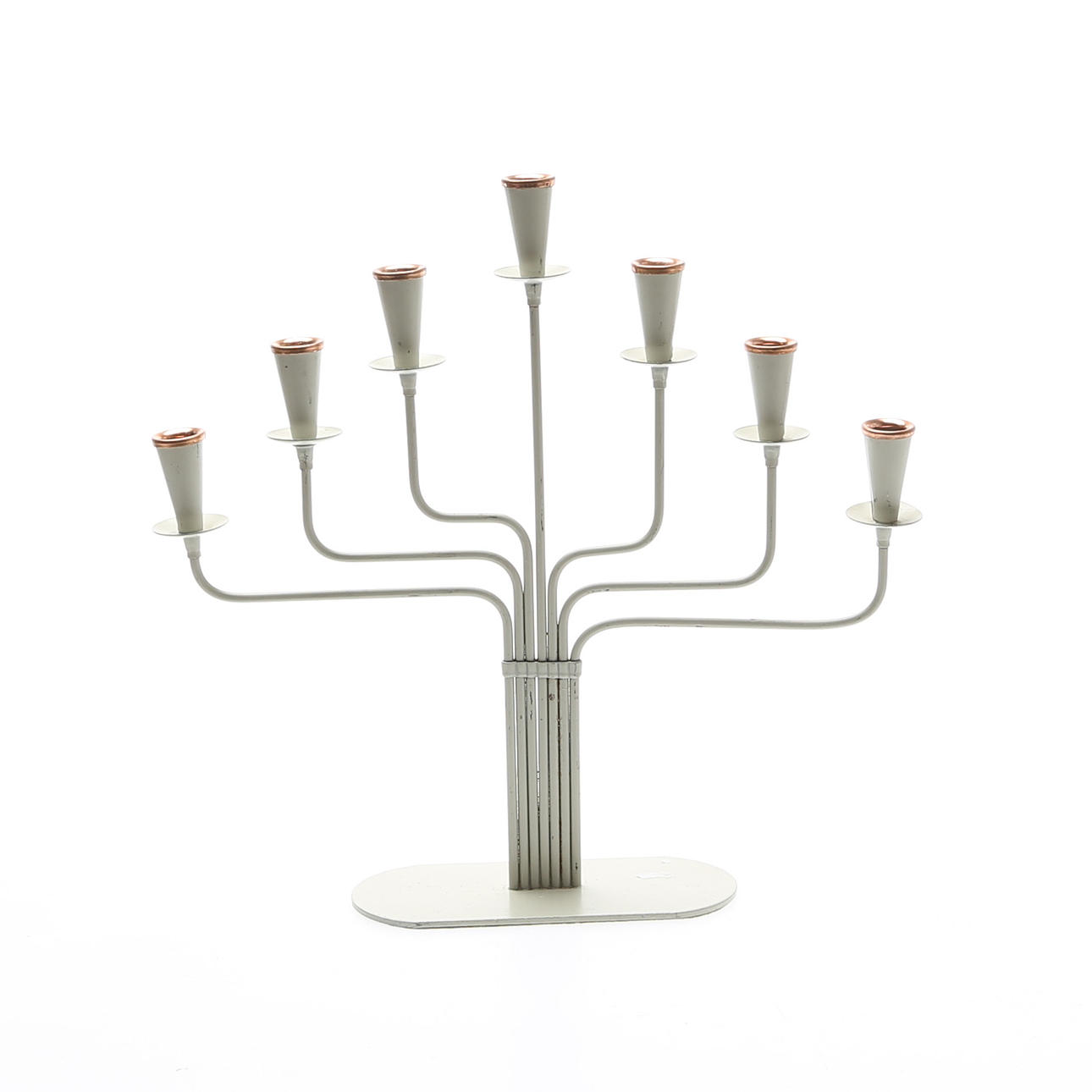 GUNNAR ANDER. LJUSSTAKE, metall, 1900-tal.