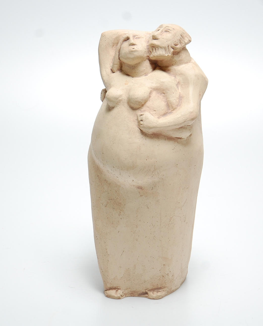 ÅKE HOLM. 1900-1980, skulptur, terrakotta " Abraham & Sara " signerad.