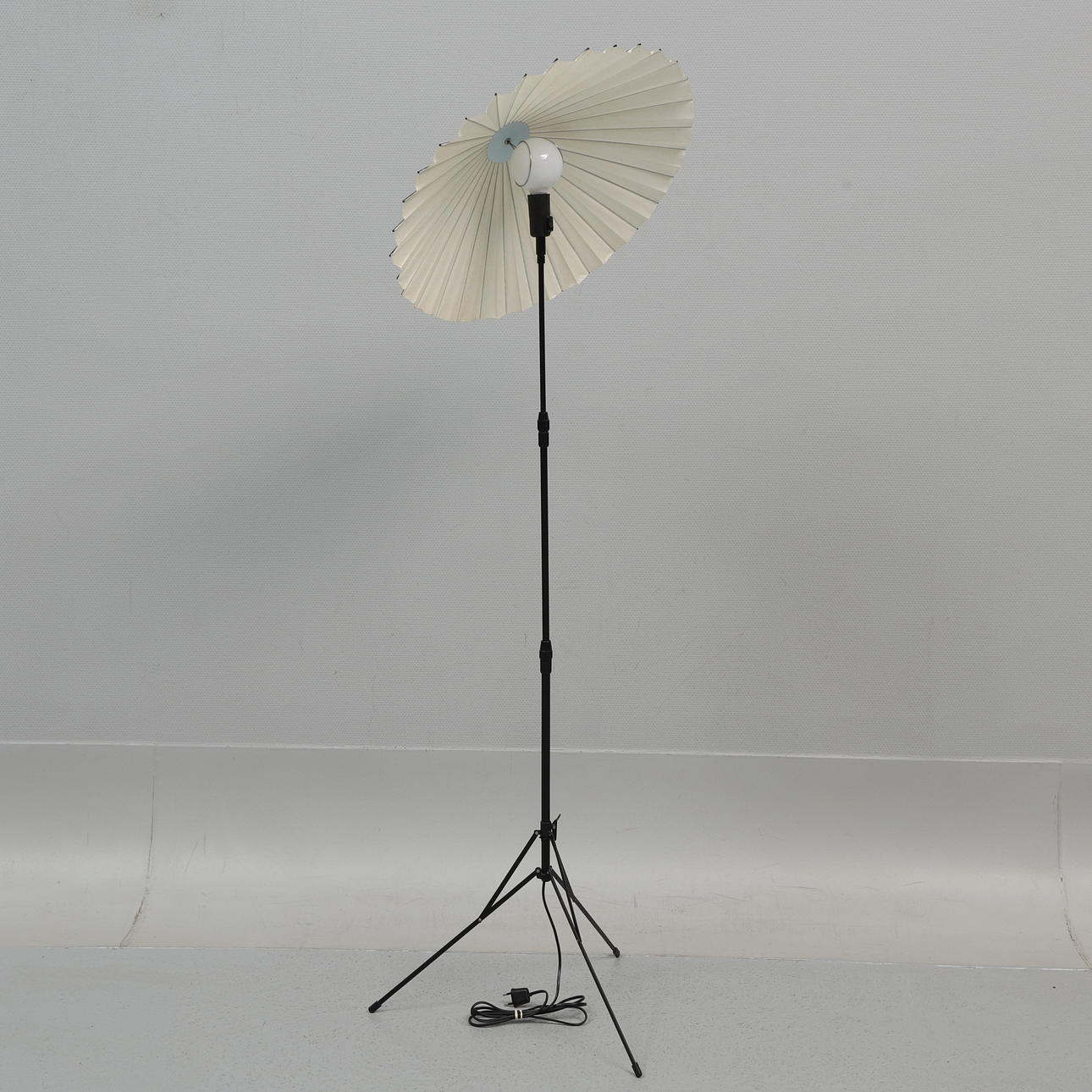 FLOOR LAMP with umbrella shade, contemporary.