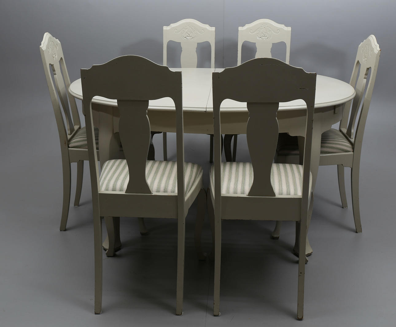 MATSALSGRUPP, 11 delar, vitlackerad, Jugend.