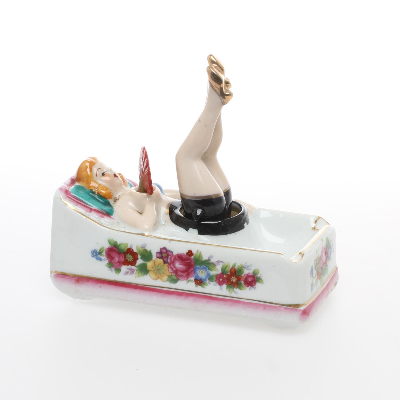 ASKFAT, porslin, ekivokt, omkring 1900-talets mitt.