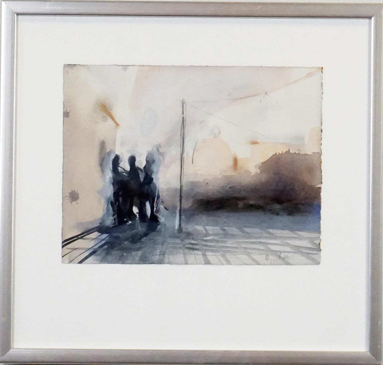 ÖRJAN WIKSTRÖM. Mixed media, signed.