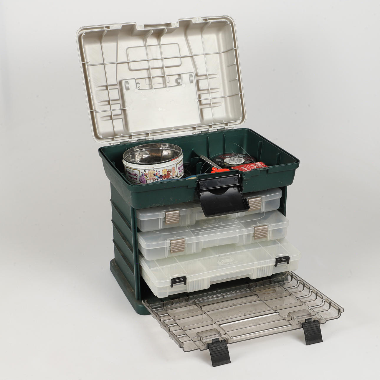 FISCHKASTEN MIT ZIEHUNG, Plano, 1900er.