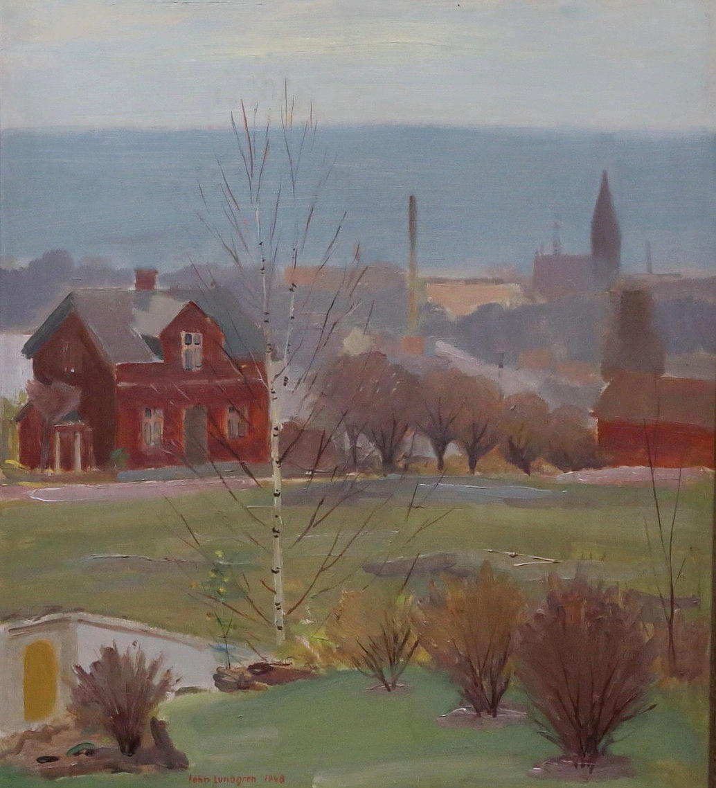 JOHN LUNDGREN. Oil on Board, signed and dated 1948.