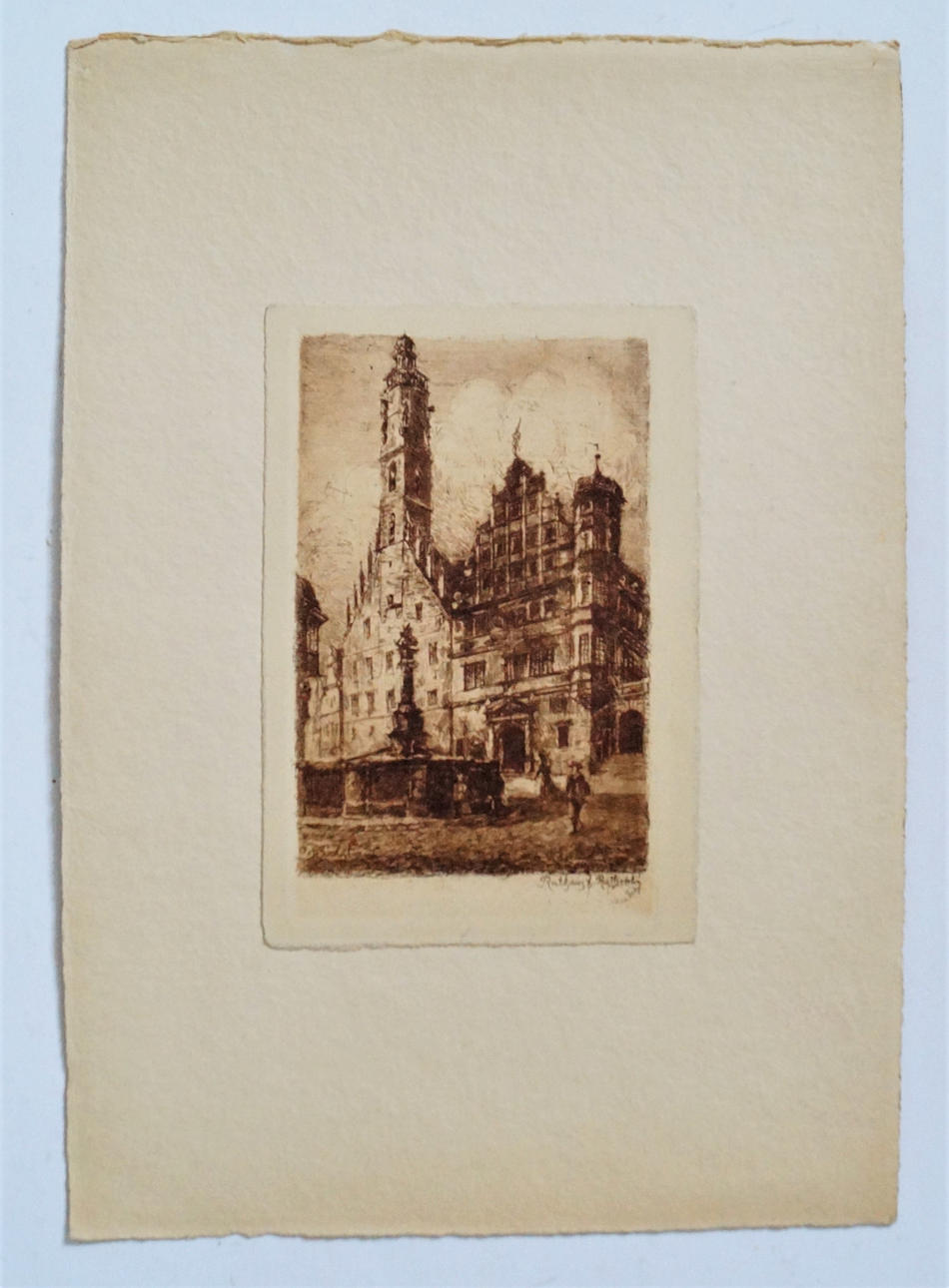 OTTO FERDINAND PROBAT. Etsning, Rothaus, Rothenberg.