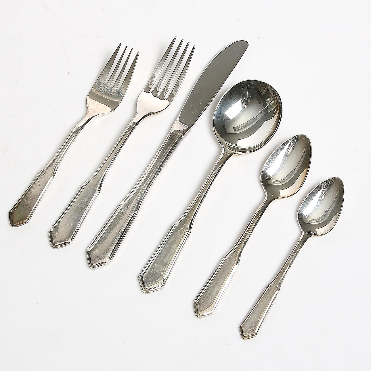 BESTICKSERVIS, 72 delar, stainless, silver plate. 1900-tal.