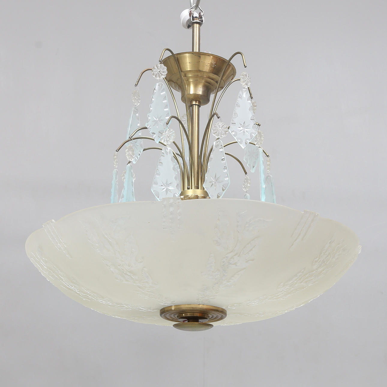 PLAFOND, glas, 1930/40-tal, höjd ca. 55 cm.