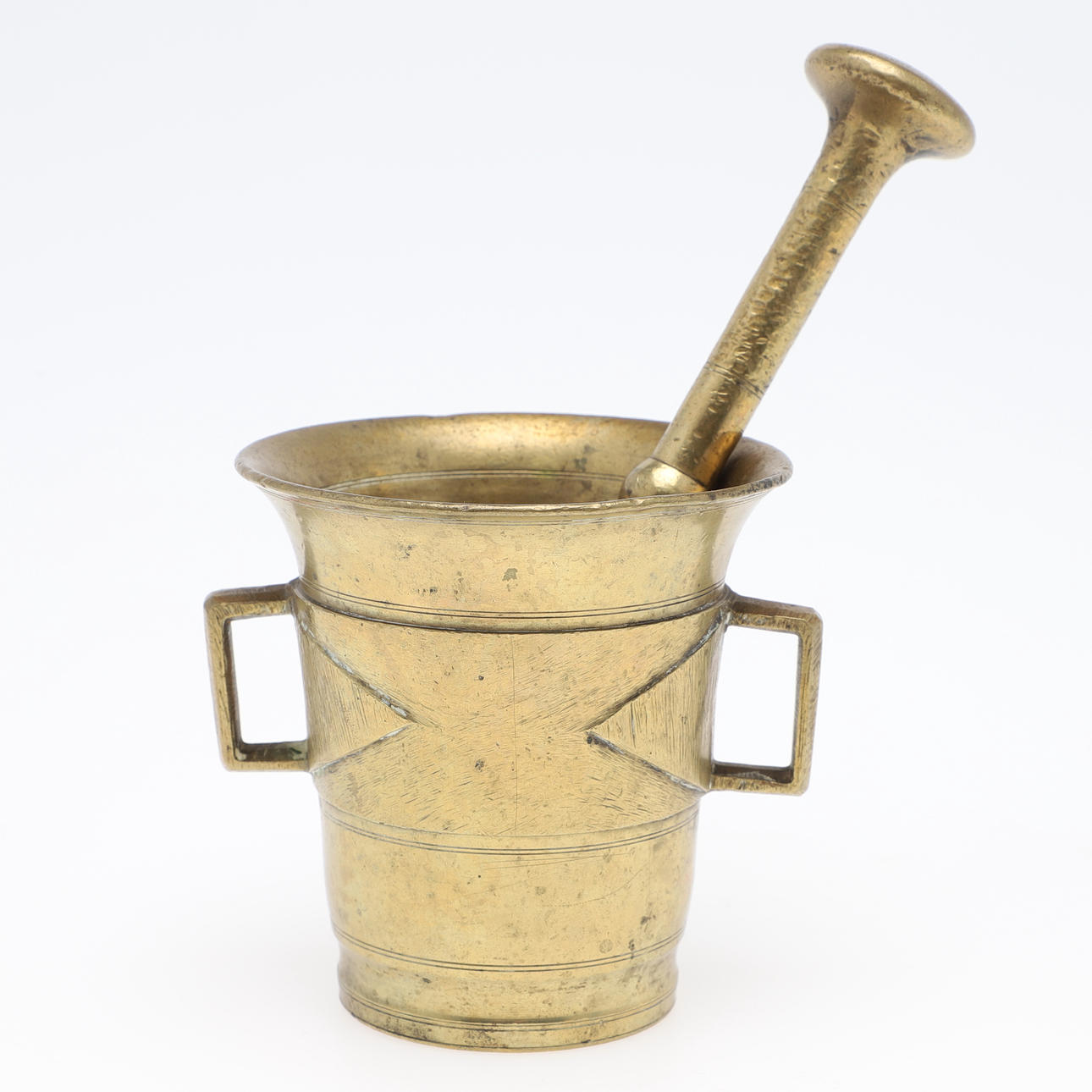 MÖRSER MIT IMPACT, Messing, Nr. 4, Skultuna.