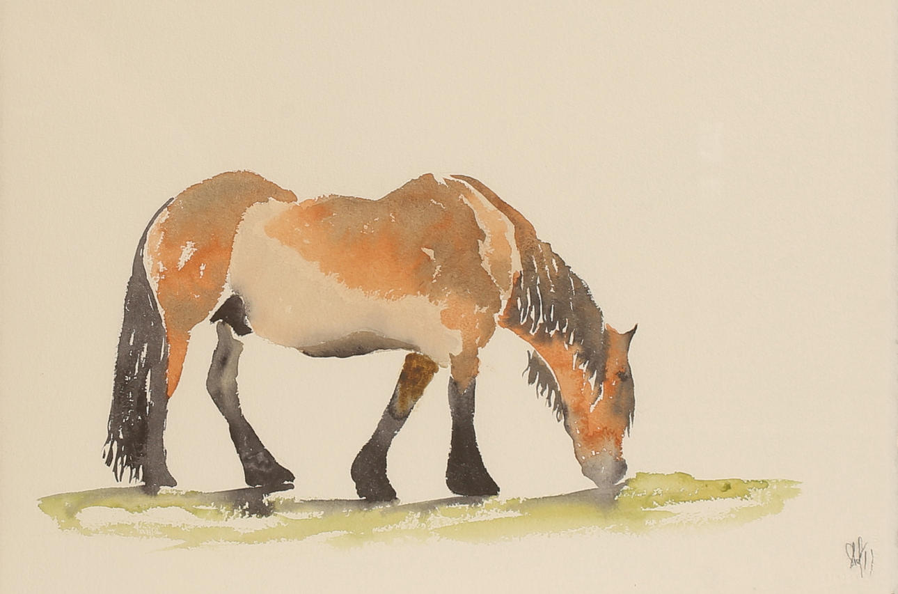 STEFAN GUSTAFSSON. Akvarell, signerad.