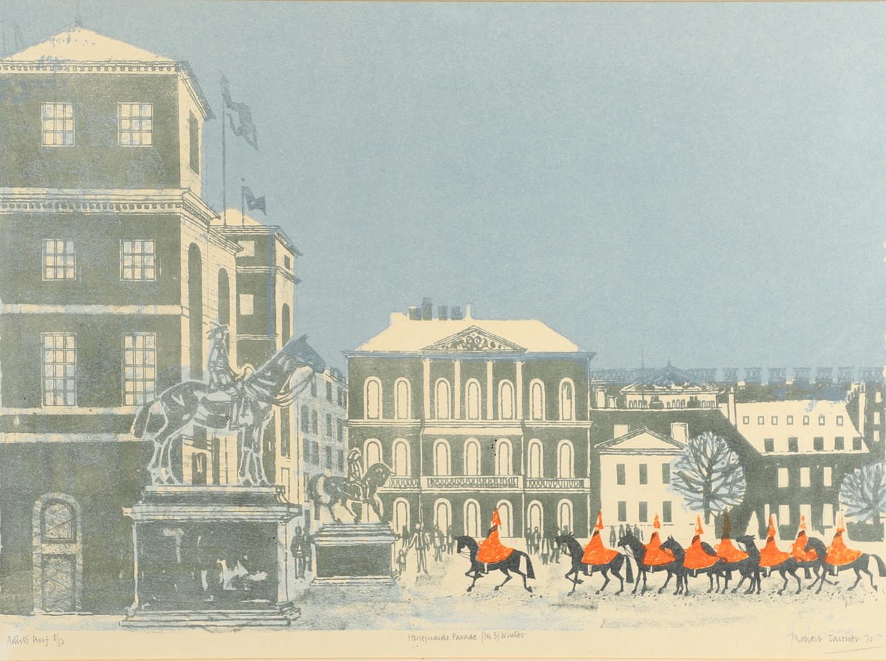 ROBERT TAVENER (1920-2004). HORSEGUARDS PARADE (NO.1); HORSEGUARDS PARADE (NO.3) WINTER;.