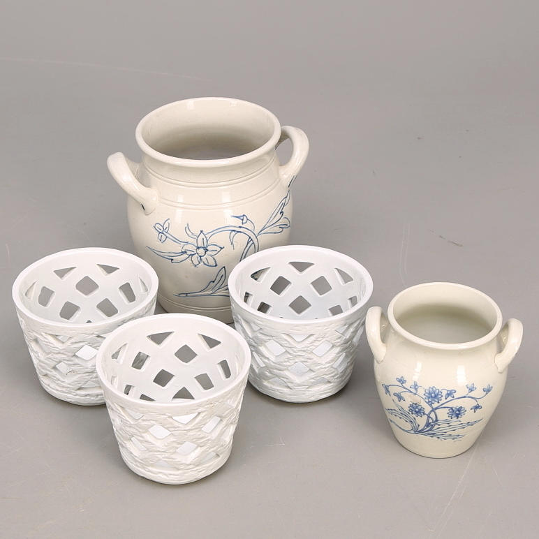 KRUS 2 st Gustavsberg, Rörstrand, YTTERFODER 3 st, Gunnar Nylund, Rörstrand.