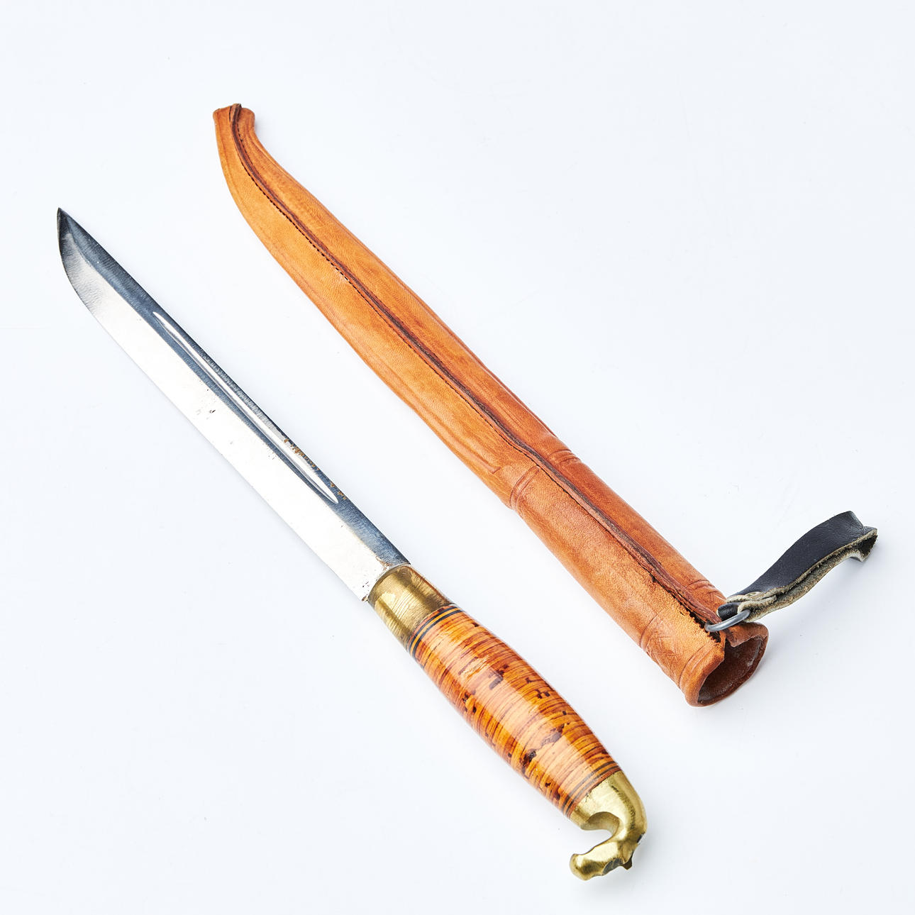 Knife, Kauhava, Finland, knots in the shape of a horse's head. Weapons ...