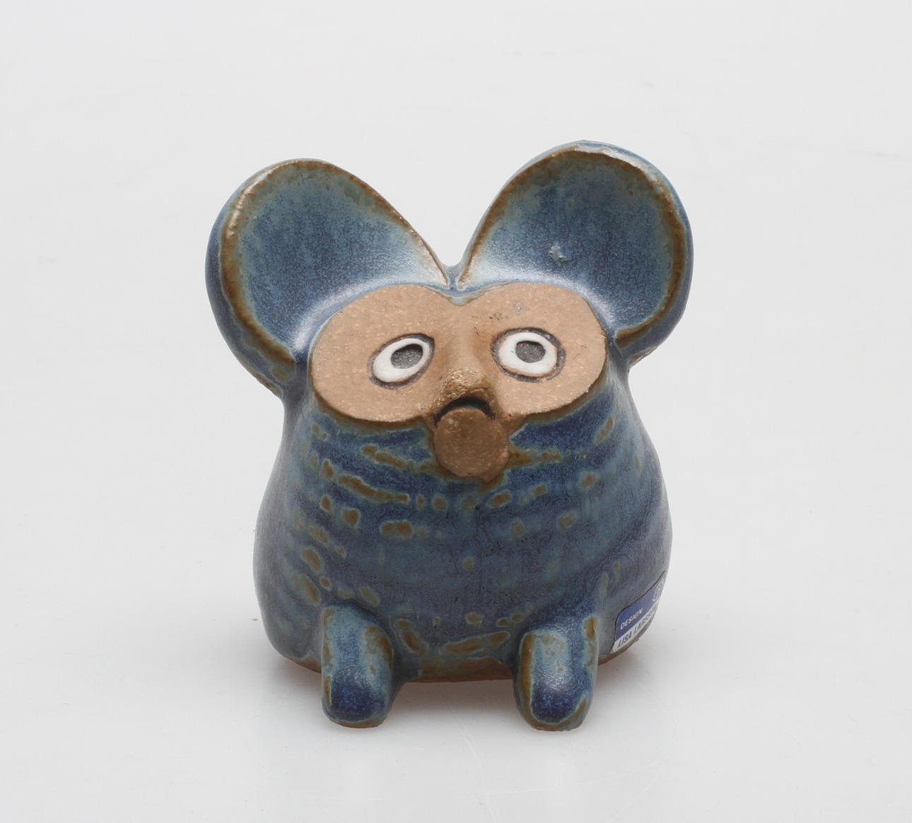 FIGURIN, stengods, "Spökmus" ur Menageriserien, Lisa Larson, Gustavsberg.