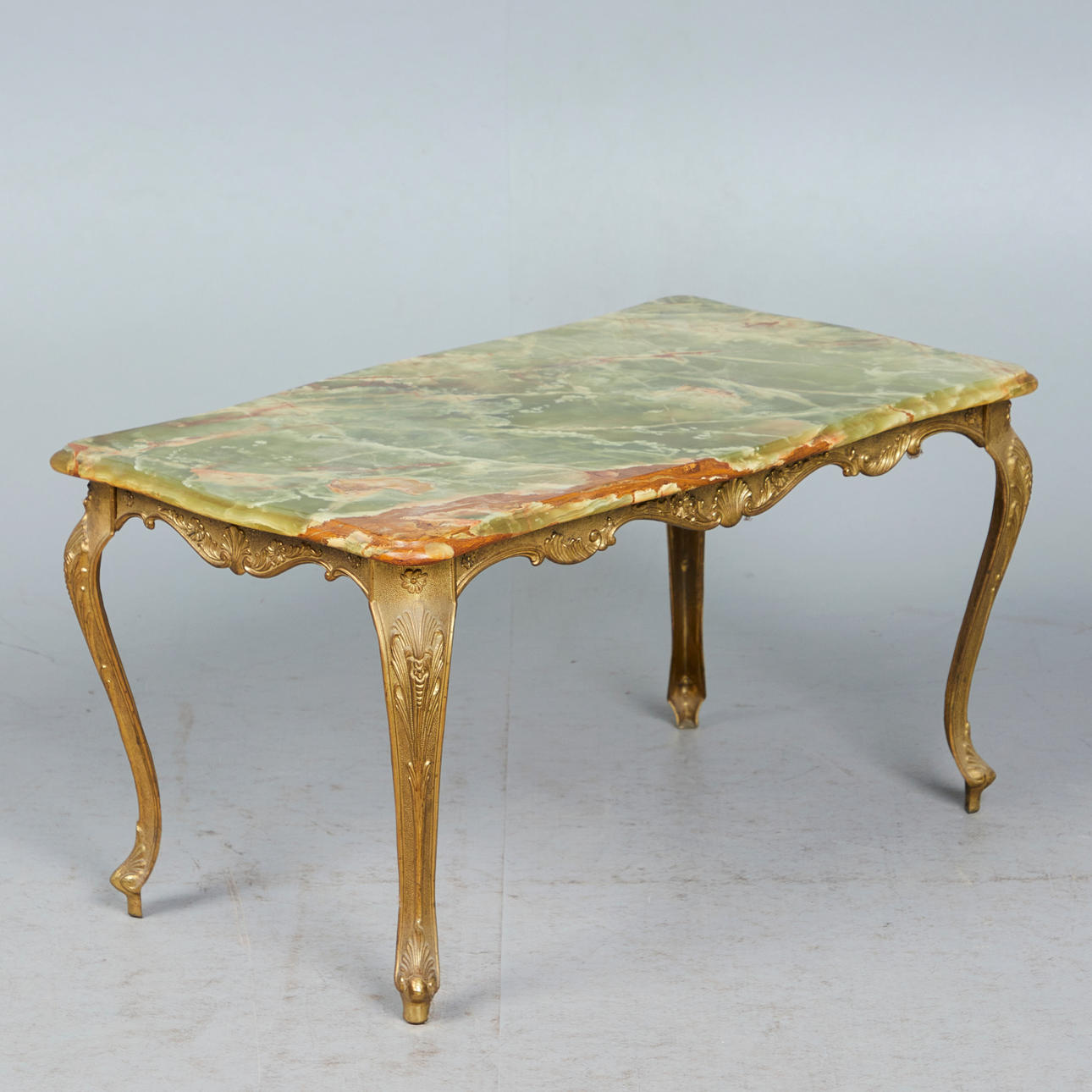 Side table / coffee table, metal, marble.