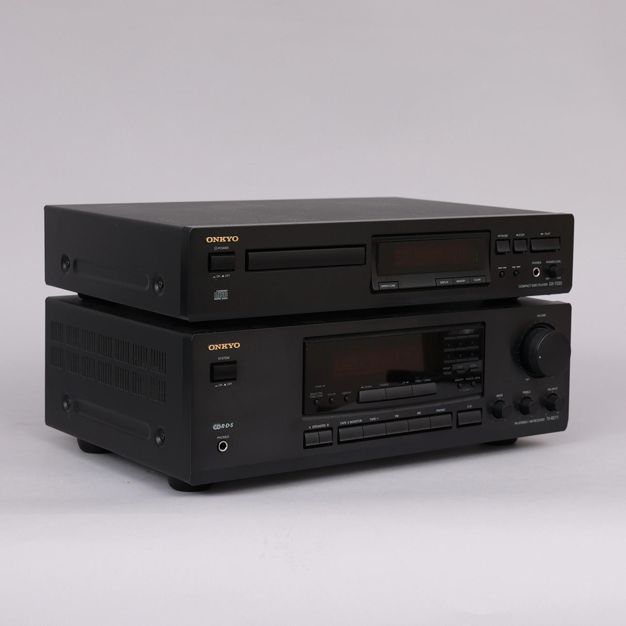 MODTAGER og CD-AFSPILLER, Onkyo, 1990'erne, Japan.