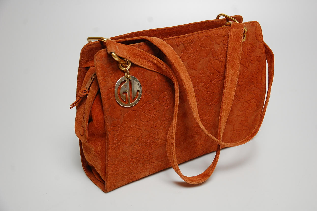 GUY LAROCHE, väska, mocka, Vintage.