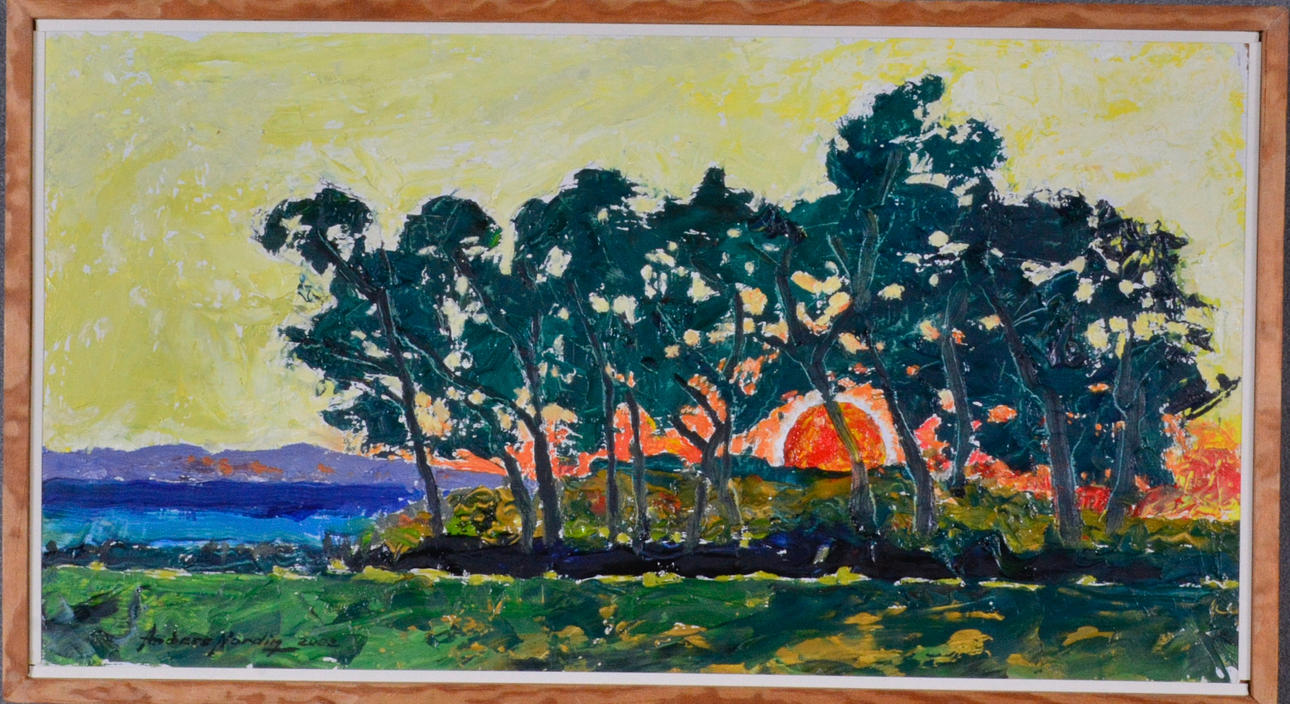 ANDERS NORDIN. Oil on Board.