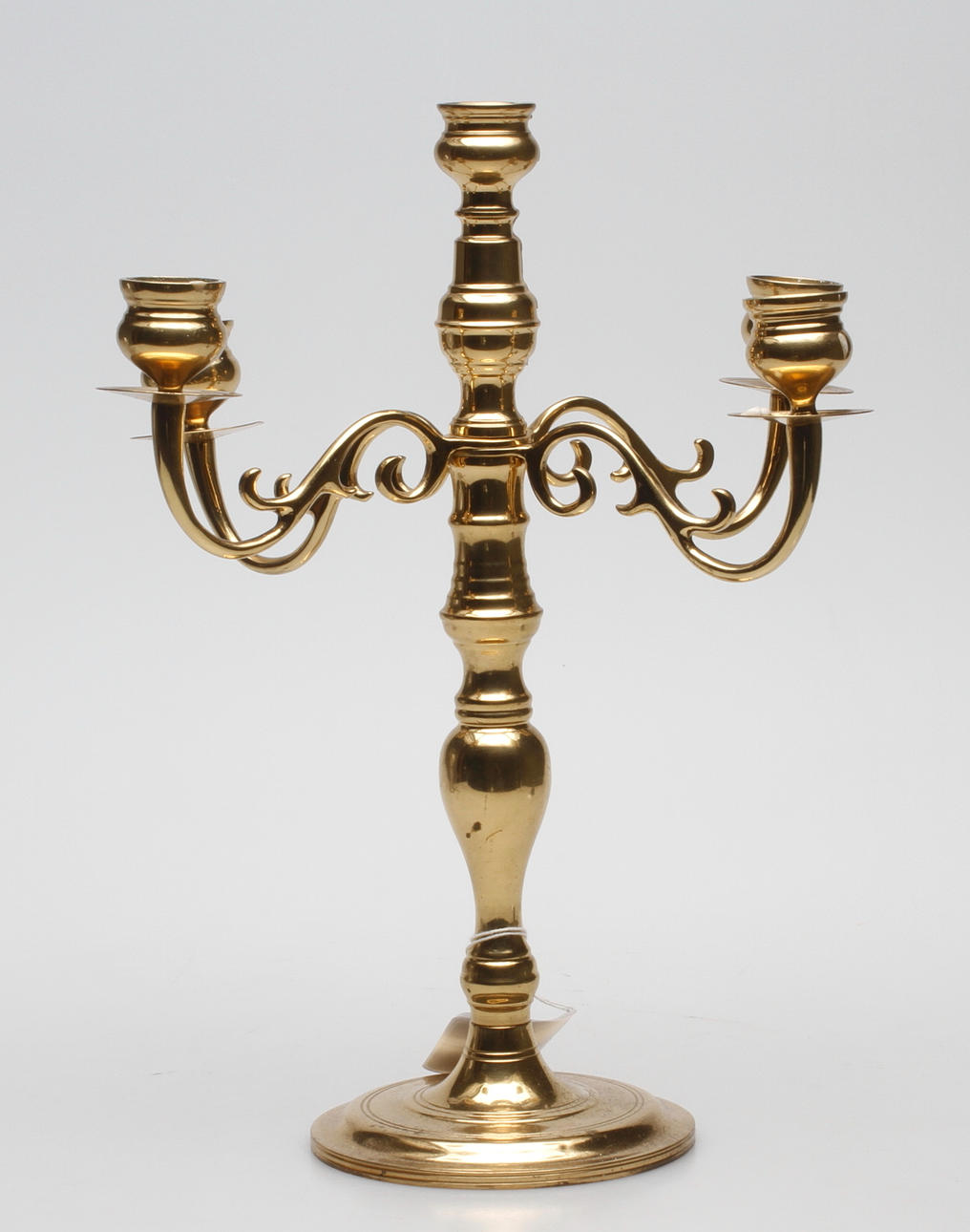 KANDELABER, mässing, barockstil, Scandia, Karlshamn.