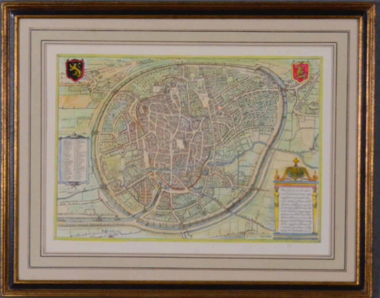 MAP, color lithographic print, 20th century.