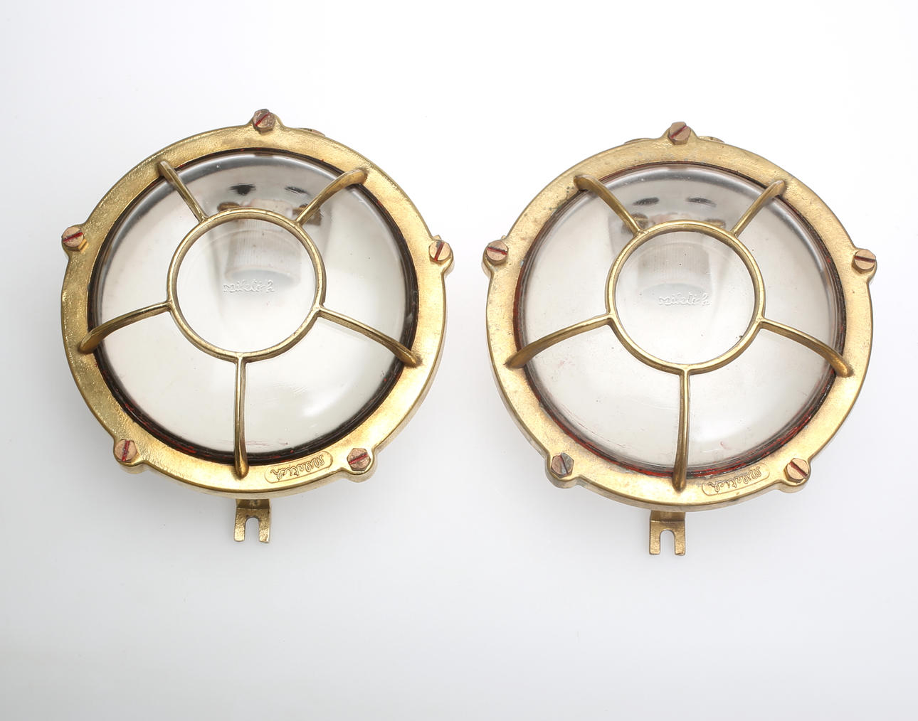 FARTYGSARMATUR, 1 par, mässing.