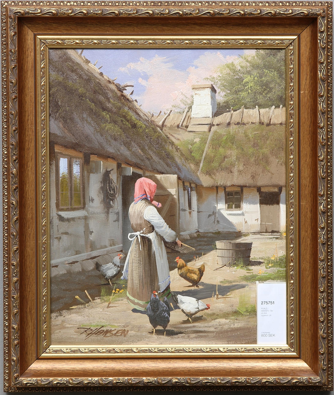 ROALD HANSEN. Oil on canvas, signed.