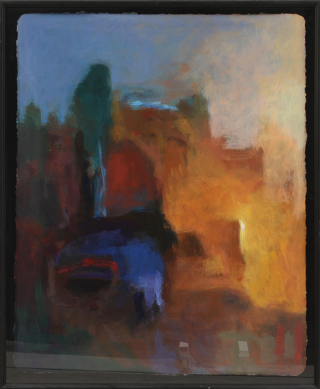 RONNY HÅRD. Komposition, olja på papp, signerad och daterad 96.