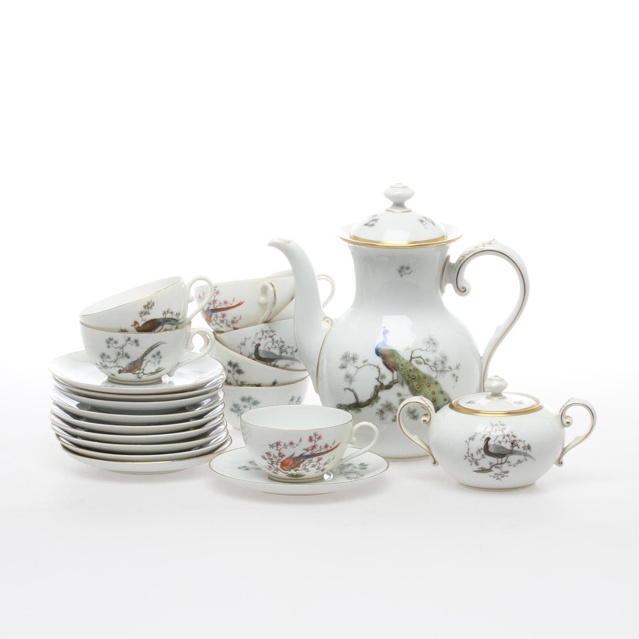 SERVISDELAR, 11 delar, porslin, Rosenthal Bavaria, 1900-tal.