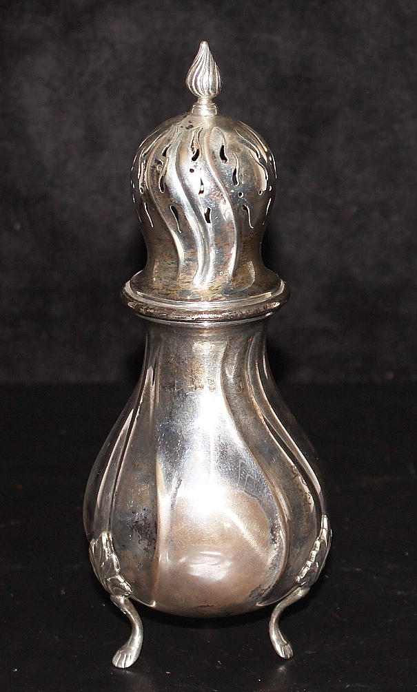 SOCKERSTRÖARE, silver, stämplad CGH, CG Hallberg Stockholm L8, 1937.