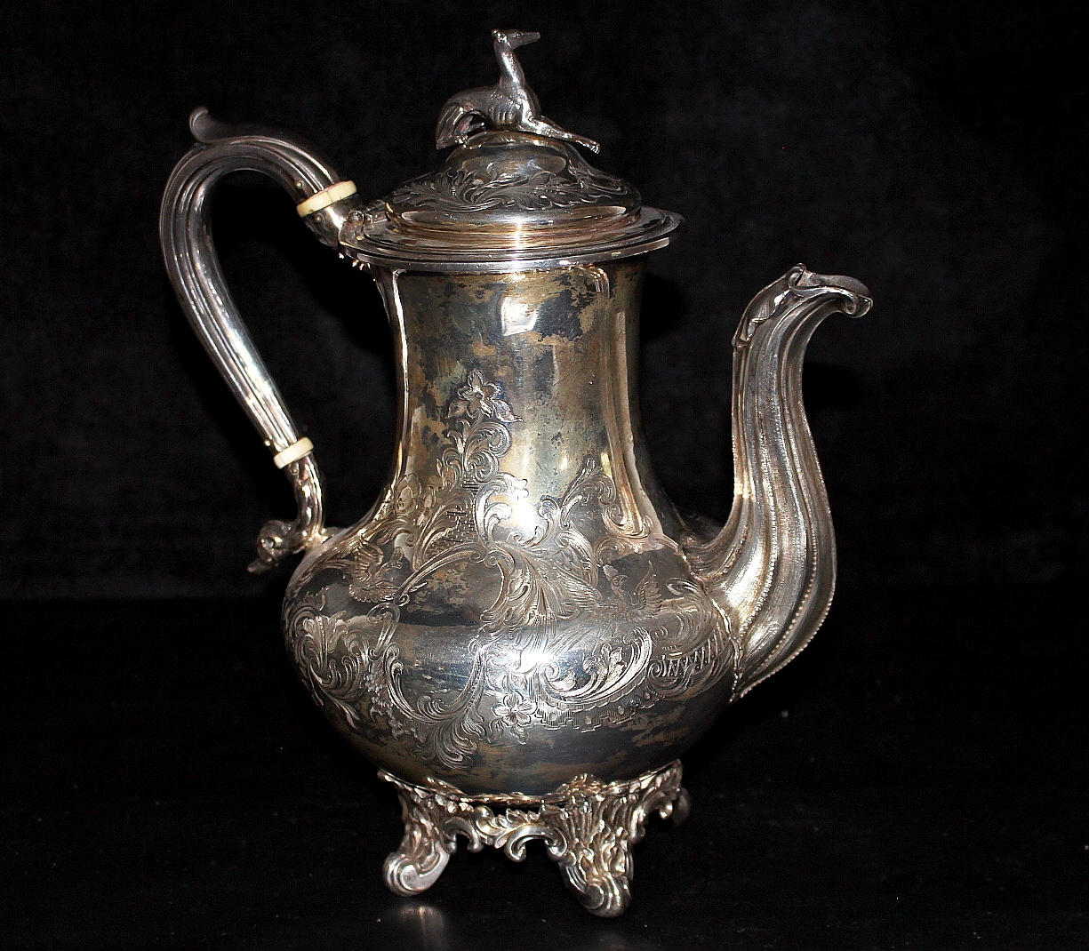 KAFFEKANNA, silver, Engelsk, 1945.