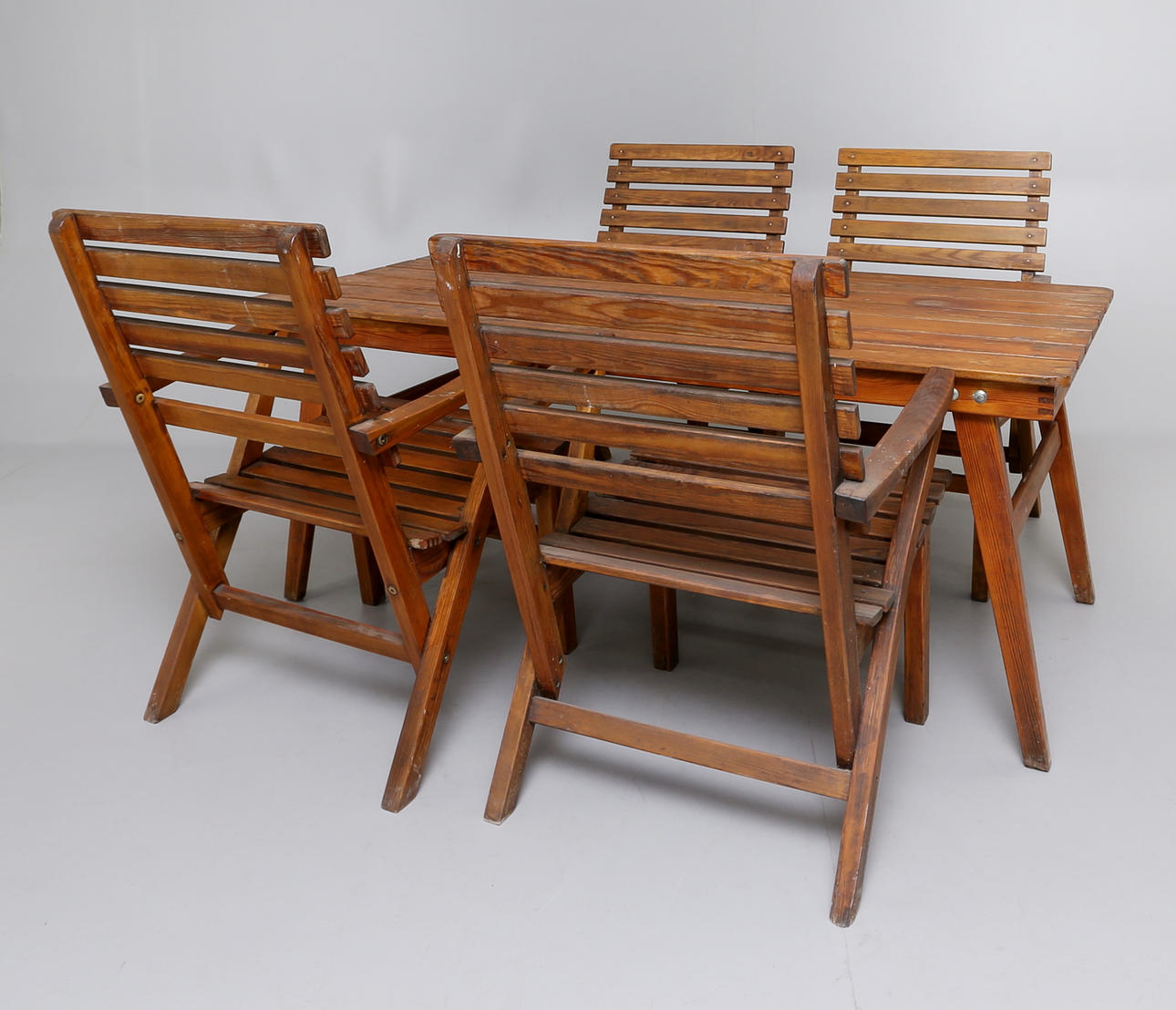 TRÄDGÅRDSGRUPP, 5 delar, "Bergshamra", Carl Malmsten, Igelstaverken, 1900-talets andra hälft.