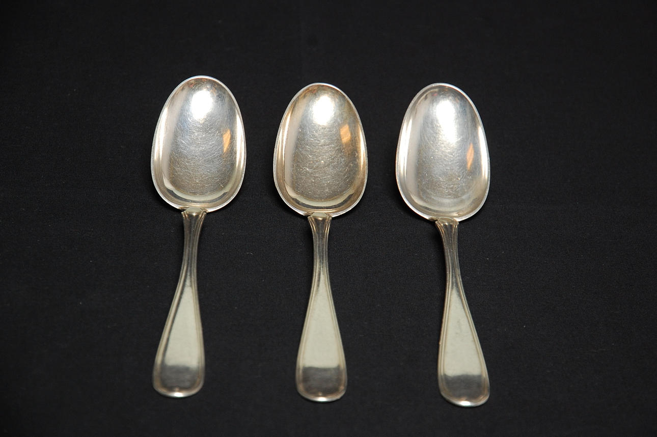 MATSKEDAR , 3 st, silver, stämplade 1882, vikt 177 g.