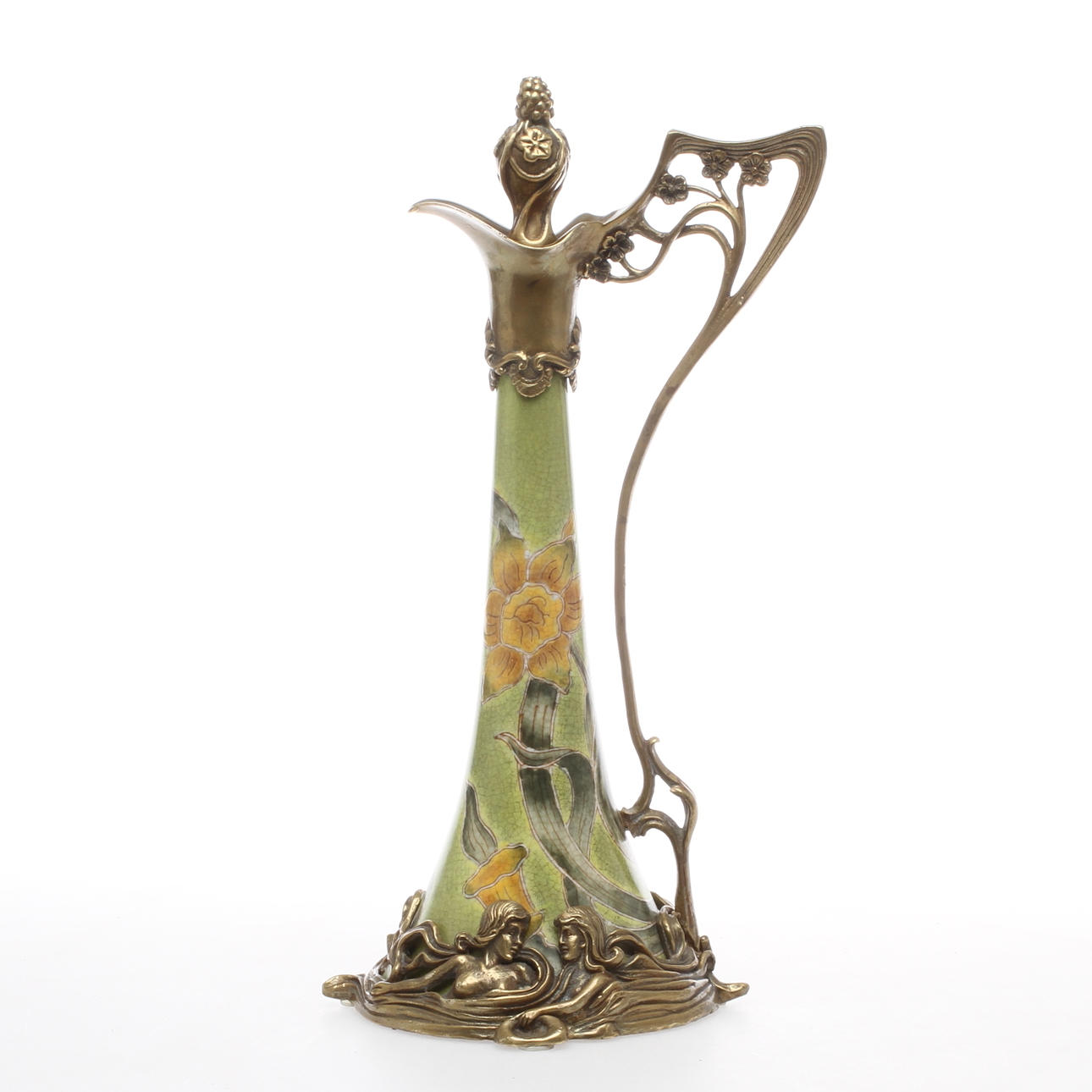 KANNA, jugendstil, porslin samt gulmetall, 2000-tal.