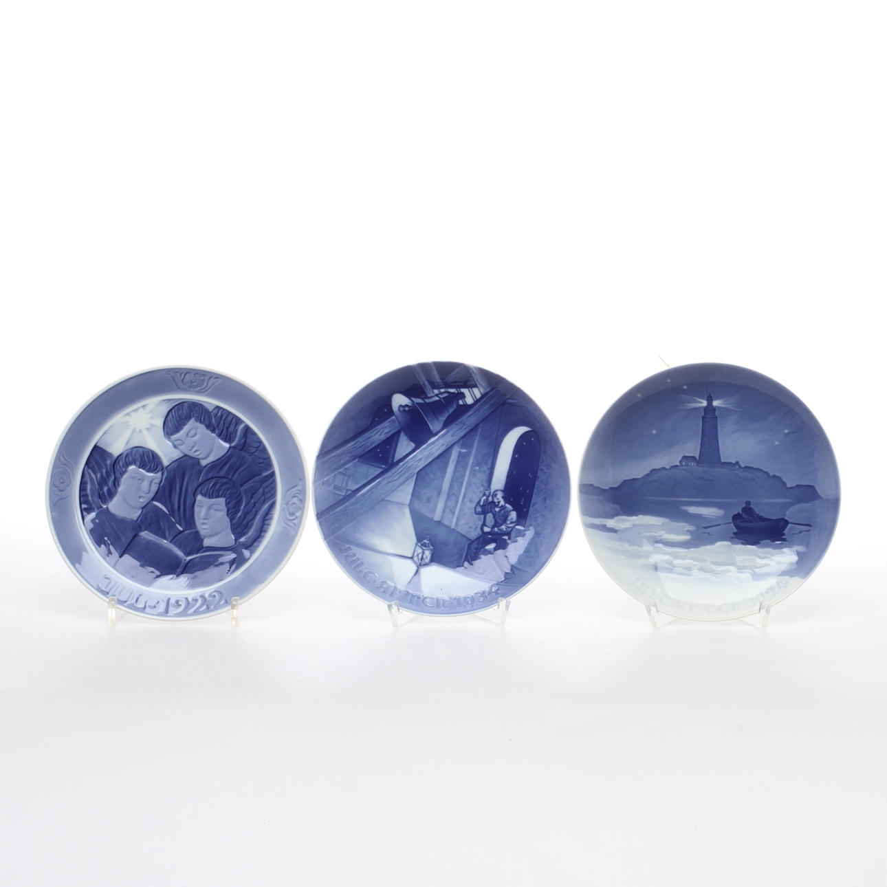 JULTALLRIKAR, 3 st, porslin, Royal Copenhagen samt Bing & Gröndahl, 1922, 1924 samt 1934.