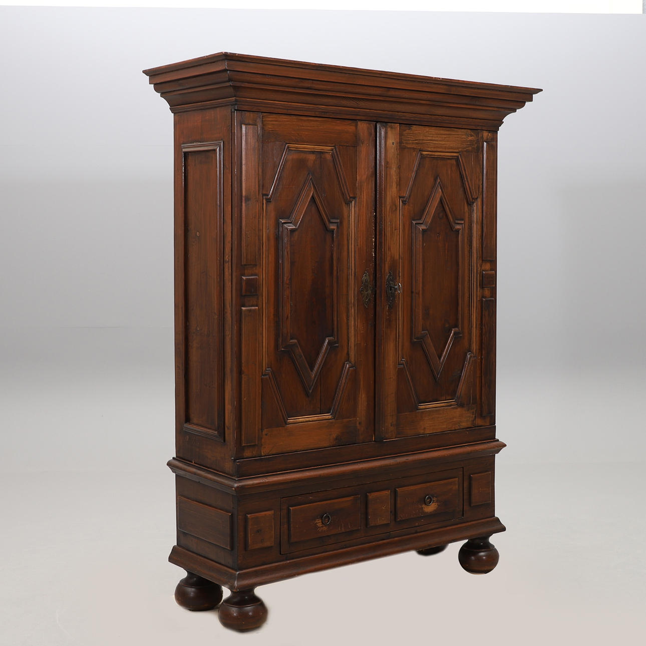 HALL CABINET, baroque style, pine, 19th century.