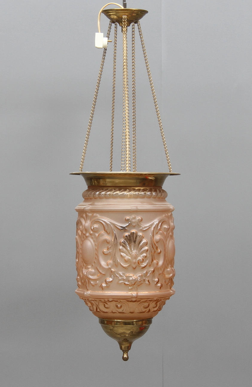 MÅNSKENSLAMPA, glaskupa, 1900-tal.